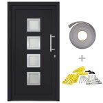 Porte d'entre principale anthracite 98x208 cm