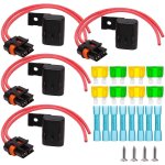 Porte - fusible en ligne tanche ip67, faisceau de cblage de calibre 12 awg atc / ato 20 a / 30 a porte ...