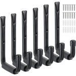 Porte - outils en lot de 6, charge maximale par crochet : env. 40 kg, atelier, cave, acier et mousse, ...