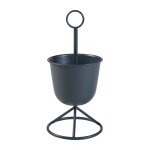 Porte - plantes style intemportel support 48 x 23 cm 1 cache - pot noir helloshop26 03 0010323