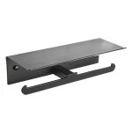 Porte - rouleau de papier hyginique en aluminium, support mural pour tlphone portable