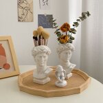 Porte - stylo en rsine, statue de david, figurine miniature, portrait, bote de rangement de pinceaux ...