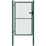 Portillon de jardin en acier 97 x 200 cm portail de jardin avec serrure, cl�s et poign�e, d�coration ...