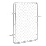 Portillon de jardin - duoku - 81x117 cm - porte de clture rglable en acier galvanis antirouille - ...