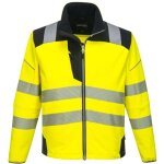 Portwest - veste de pluie softshell haute visibilit� vision jaune / noir s