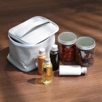 Pot d'assaisonnement de camping, sac de rangement portable pour cuisine en plein air barbecue cruets ...