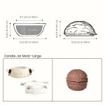 Pot de bougie en coquille de noix, moule en bton et silicone, recharge de bougie rutilisable, dcoration ...