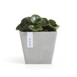 Pot carr� rotterdam 20 blanc gris - 20 x 20 x h. 17, 5 cm - 5, 2 l