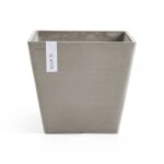 Pot carr� rotterdam 30 taupe - 30 x 30 x h. 26 cm - 17 l