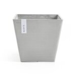 Pot carr� rotterdam 40 blanc gris - 40 x 40 x h. 35 cm - 37, 6 l