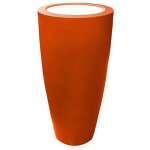 Pot conique 3 en 1 pot de fleurs - mange debout - seau a champagne dessus polyethylene blanc