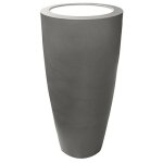 Pot conique 3 en 1 pot de fleurs - mange debout - seau a champagne dessus polyethylene blanc