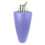 Pot conique 3 en 1pot de fleurs - mange debout - seau a champagne dessus inox