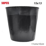 Pot de démarrage de semis en plastique noir, 50 / 100 pièces, pots de semis flexibles pour démarrer des ... Pot de démarrage de semis en plastique noir, 50 / 100 pièces, pots de semis flexibles pour démarrer des ...