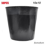 Pot de dmarrage de semis en plastique noir, 50 / 100 pices, pots de semis flexibles pour dmarrer des ...