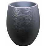 Pot egg graphit haut - anthracite - 50x60cm 53l - eda plastiques - int�rieur et ext�rieur