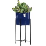 Pot de fleur cache pot rond d 14cm h 17cm b�ton gris fonc� surface matelass�e orchid�e vase en c�ramique ...