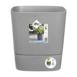 Pot de fleurs carr� ext�rieur / int�rieur 30 x 30 cm elho aqua care greensense gris ciment