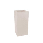 Pot de fleurs carr� haut volcania - 39, 5 x 39, 5 x 80 cm - 31 l - beige calcaire - eda