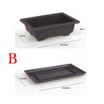 Pot de fleur carr en plastique violet et sable charnu, jardinire de bassin de ppinire, assiette de ...