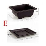 Pot de fleur carr en plastique violet et sable charnu, jardinire de bassin de ppinire, assiette de ...