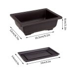 Pots de fleurs carrs rectangulaires en plastique imitation argile violette, plantes succulentes, pots ...