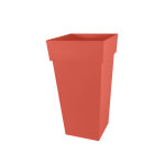 Pot de fleur carr� toscane 43 x h. 80 cm - orange terre battue - eda