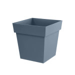Pot de fleur carr� toscane 49, 5 x h. 52, 5 cm - bleu jean - eda