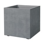 Pot de fleur cube - deroma - millennium r - ashgrey - a r�serve d'eau - 39 cm