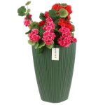 Jardini�re - botle - h 45cm - plastique - vert - carr�