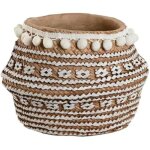 Pot de fleurs - home esprit - multicolore - 25 x 25 x 18 cm - fibre de ciment - perc