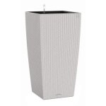 Pot de fleur lechuza cubico cottage 40 - kit complet, gris clair
