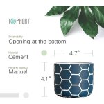 Pot de fleurs moderne en ciment de 11, 9 cm avec trou de drainage ¿ petite jardinière décorative pour ... Pot de fleurs moderne en ciment de 11, 9 cm avec trou de drainage ¿ petite jardinière décorative pour ...