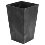 Pot de fleur plastique haut cache pot 2l aspect bton boite a fleur h 200 mm orchidee anthracite