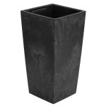 Pot de fleur - anthracite - 91, 5 l - h 750 mm - plastique - aspect b�ton