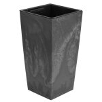 Pot de fleur - plastique - 26, 6 l - gris clair - aspect b�ton - h 500 mm