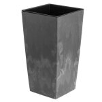 Pot de fleur - noname - haut cache pot - gris clair - 7, 2 l - aspect b�ton