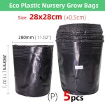 Pot de fleurs en plastique jetable de 16 tailles, bol de nutrition, tasse de semis, bote de semis noire, ...