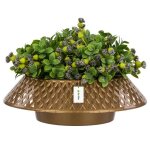 Pot de fleurs pur cimetire rond Ø 23 cm composition funraire ajoure