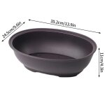 Pots de fleurs rectangulaires bonsa, imitation d'argile violette, pot de plantes succulentes de jardin ...