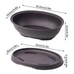 Pots de fleurs rectangulaires bonsa, imitation d'argile violette, pot de plantes succulentes de jardin ...