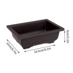 Pots de fleurs rectangulaires bonsa, imitation d'argile violette, pot de plantes succulentes de jardin ...