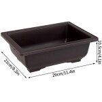 Pots de fleurs rectangulaires bonsa, imitation d'argile violette, pot de plantes succulentes de jardin ...