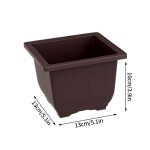 Pots de fleurs rectangulaires bonsa, imitation d'argile violette, pot de plantes succulentes de jardin ...