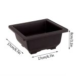 Pots de fleurs rectangulaires bonsa, imitation d'argile violette, pot de plantes succulentes de jardin ...