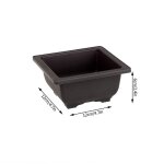 Pots de fleurs rectangulaires bonsaï, imitation d'argile violette, pot de plantes succulentes de jardin ... Pots de fleurs rectangulaires bonsaï, imitation d'argile violette, pot de plantes succulentes de jardin ...