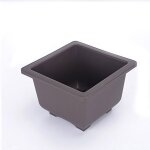 Pot de fleur rectangulaire, design de drain simple et lgant, pot de plantes succulentes pais, jardinire ...