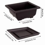 Pots de fleurs rectangulaires imitation argile violette bonsaï pots jardin paysage plantes succulentes ... Pots de fleurs rectangulaires imitation argile violette bonsaï pots jardin paysage plantes succulentes ...