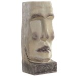 Pot de fleur en r�sine visage beige