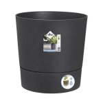 Pot de fleurs rond extrieur / intrieur Ø 43 cm elho aqua care greensense gris charbon